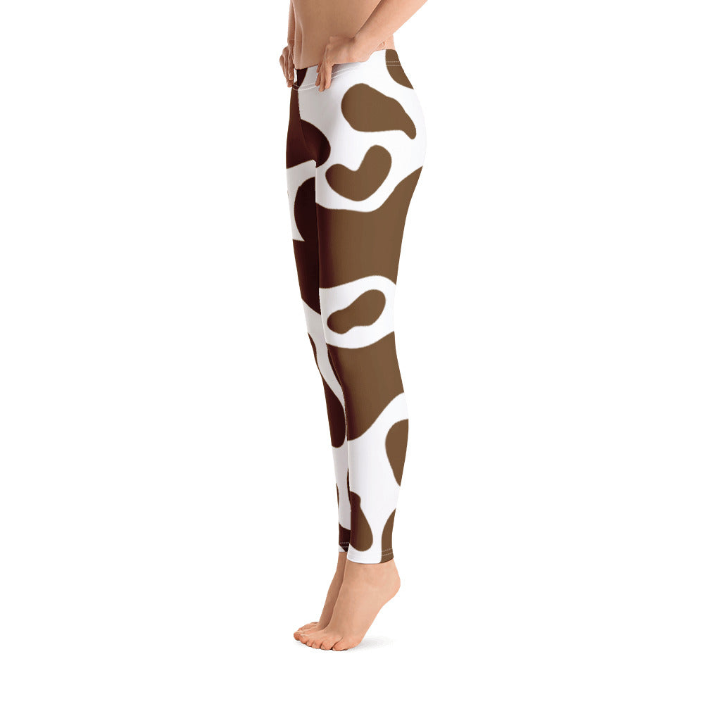 Cowhide Brown Leggings