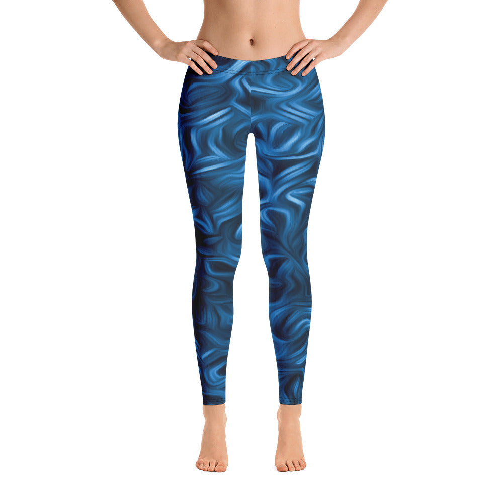 Blue Abstract Leggings