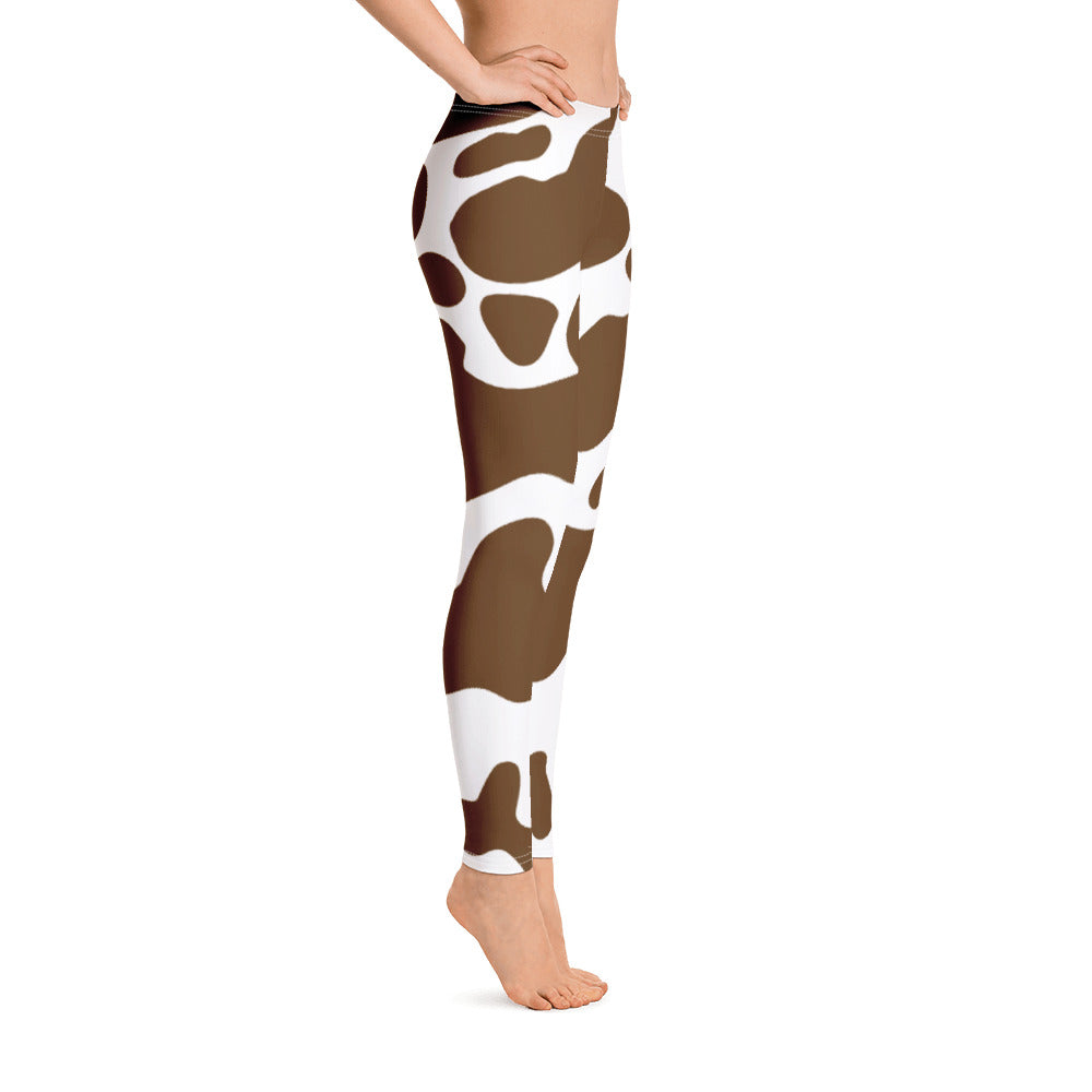 Cowhide Brown Leggings