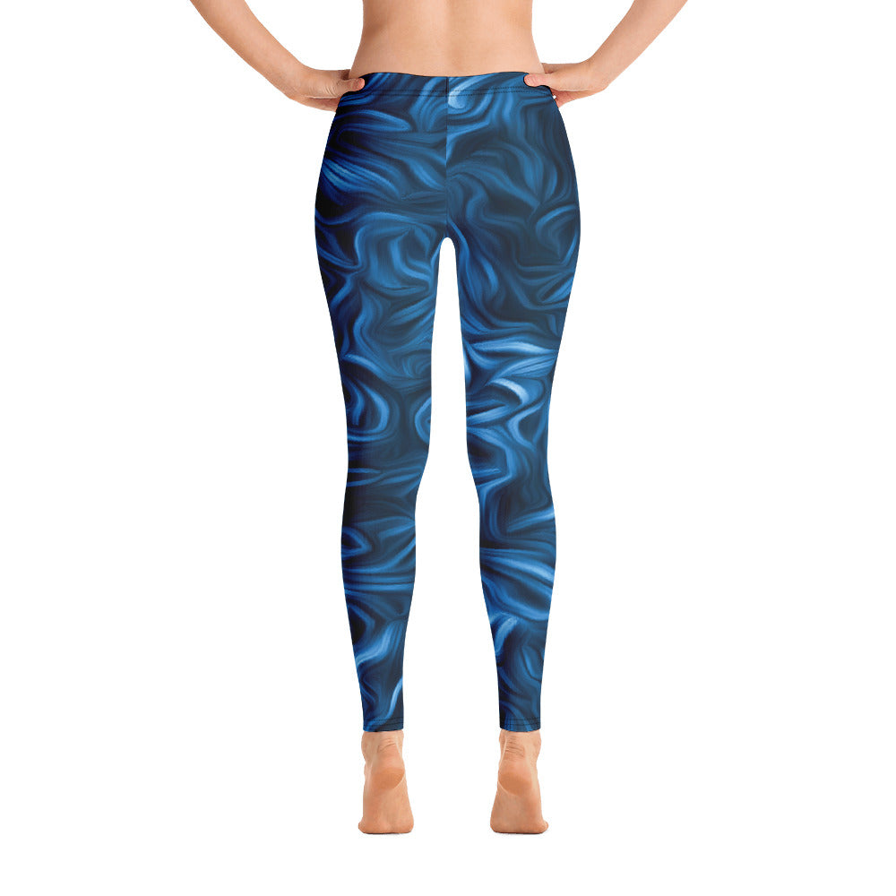 Blue Abstract Leggings