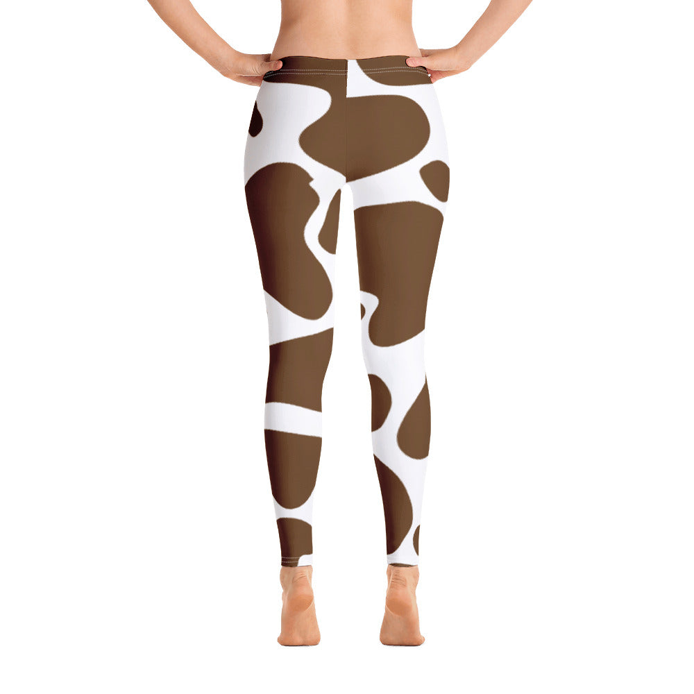 Cowhide Brown Leggings